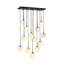 Luminaire suspendu linéaire 13 lumières Nightfall - Noir