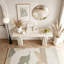 Console élégante et luxueuse en placage d'acacia-129996522