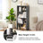 Melgarejo Gray Cubby Bookshelf, 42-Inch Modern 5-Tier Tall Geometric Bookcase, Freestanding Storage Organizer with Multiple Open Shelves, Floor Standing Small Space Display Storage Cabinet for Living Room, Bedroom, or Home Office-1710950175