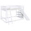 Lit superposé double au-dessus de double avec échelle, glissade et tablettes - Lit mezzanine peu encombrant pour enfants et adolescents-1618077638