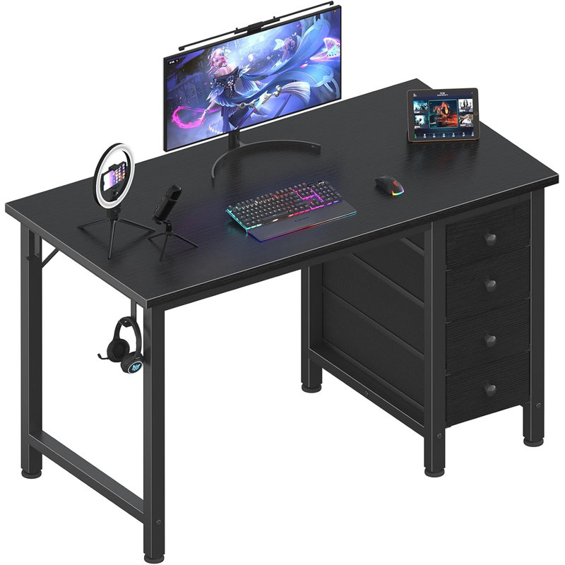 Black Office Desk, Black