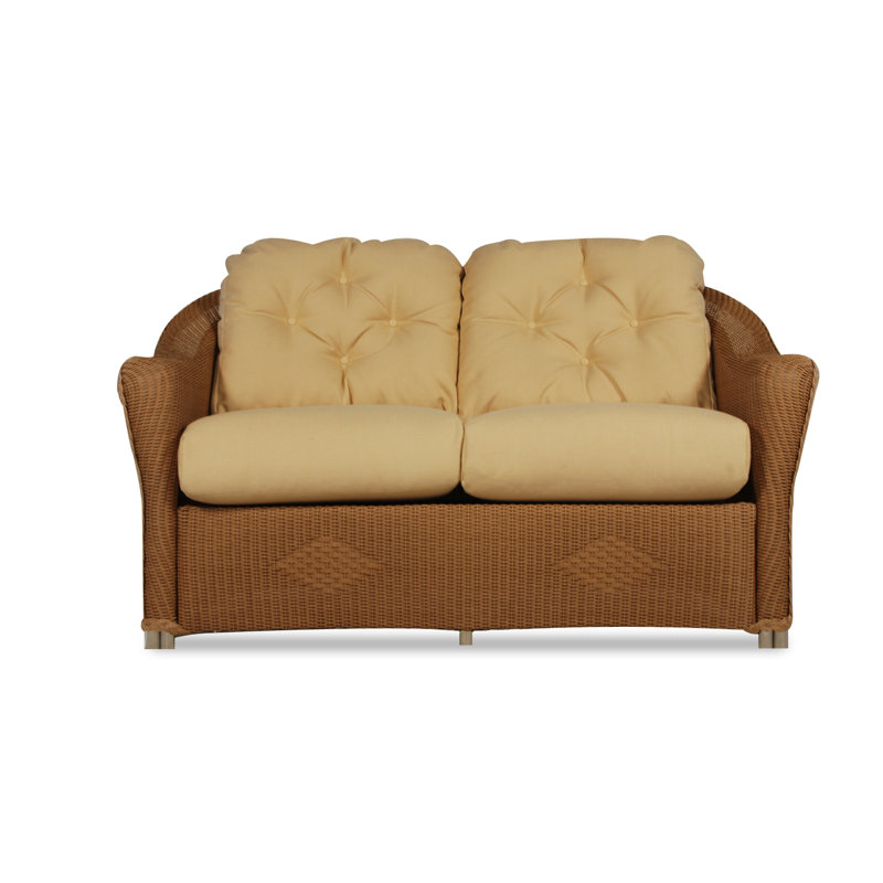 Reflections Outdoor 2 - Seat Loveseat, Demo Oatmeal, Ebony