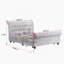 Grand lit de rangement tapissier Hartfried
