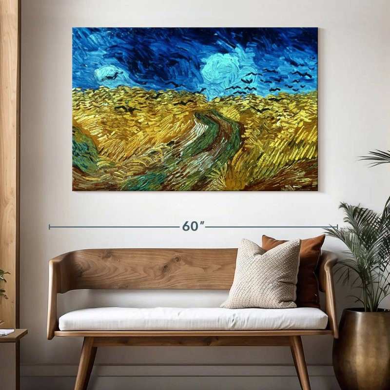 Avery Wheatfield With Crows 1890, 34" H x 51" W