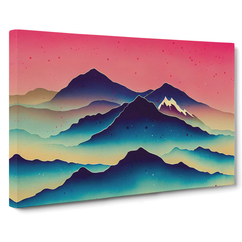 Ravishing Painted Mountains - Wrapped Canvas, 40cm H x 60cm W x 3cm D