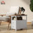 End Table with Charging Station, USB Ports, Drawers and Shelf-1267662022
