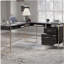 Bureau en L avec grand bureau, finition noire