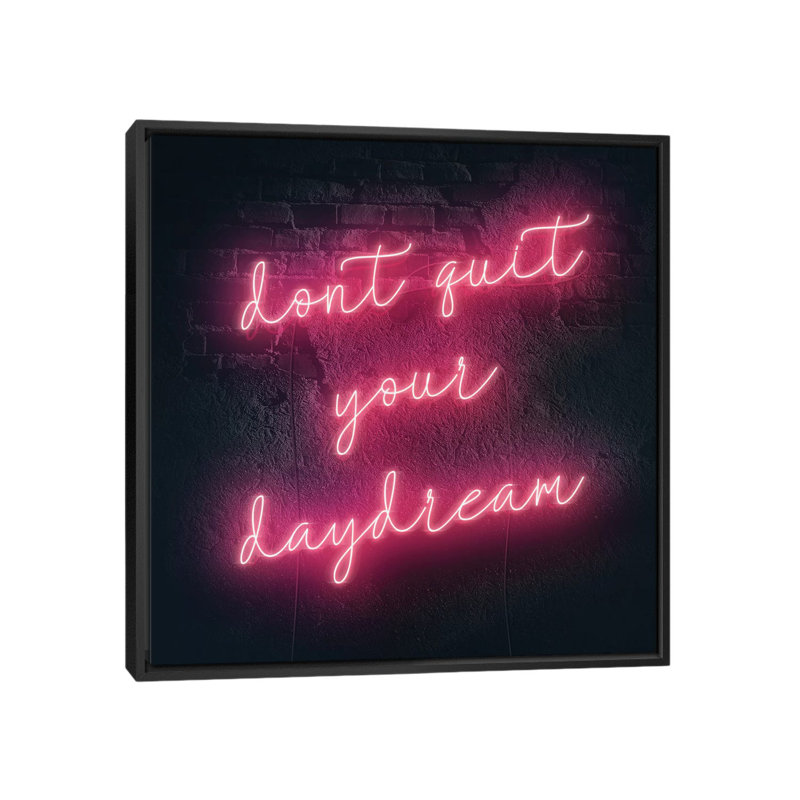 «Neon Inspo III» par Victoria Borges - impression d'art graphique, H 18 po x l 18 po x 1,5 po, Toile avec cadre noir