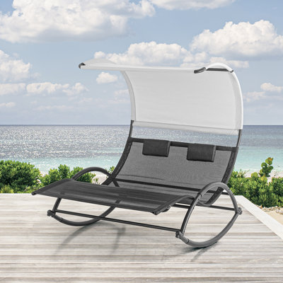 Gloversville 63.7" Long Double Outdoor Chaise Lounges by Freeport Park