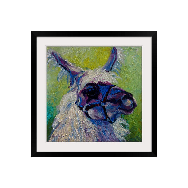 «Drissia Lillocet Llama», reproduction d'art, H 30 po x l 30 po x P 1,5 po, Toile