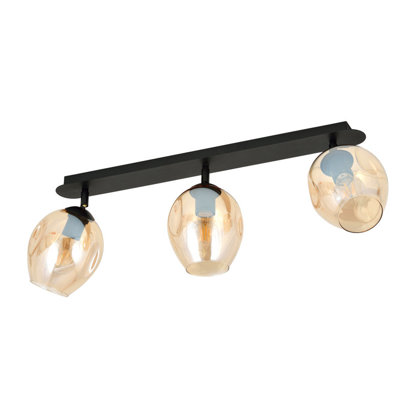 Golliday Glass Semi Flush Mount, Amber