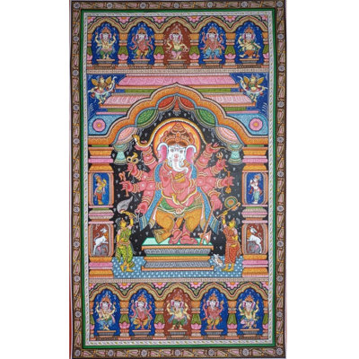 Story Of Gajanana | Patachitra Art | Watercolor On Handmade Canvas | By Suryakanta Das
