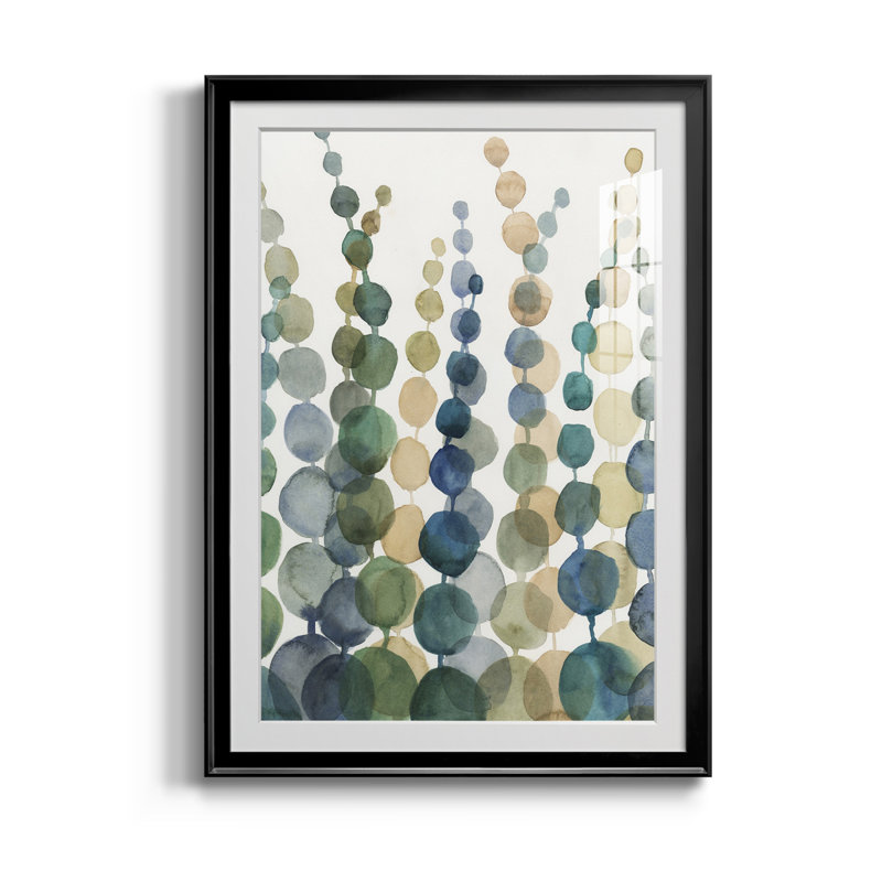" Pompom Botanical I ", 30.5" H x 22.5" W, Black