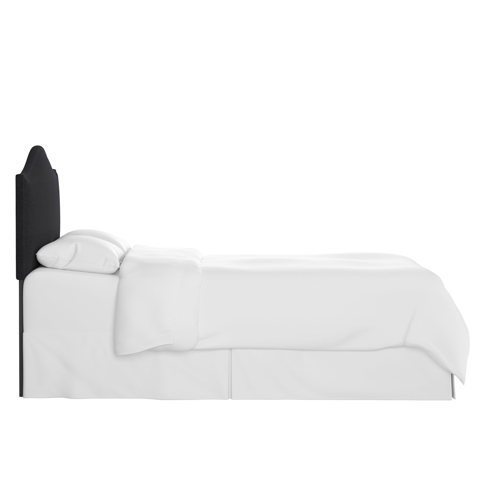 Hermosa Upholstered Panel Headboard, California King, Classic Black Linen