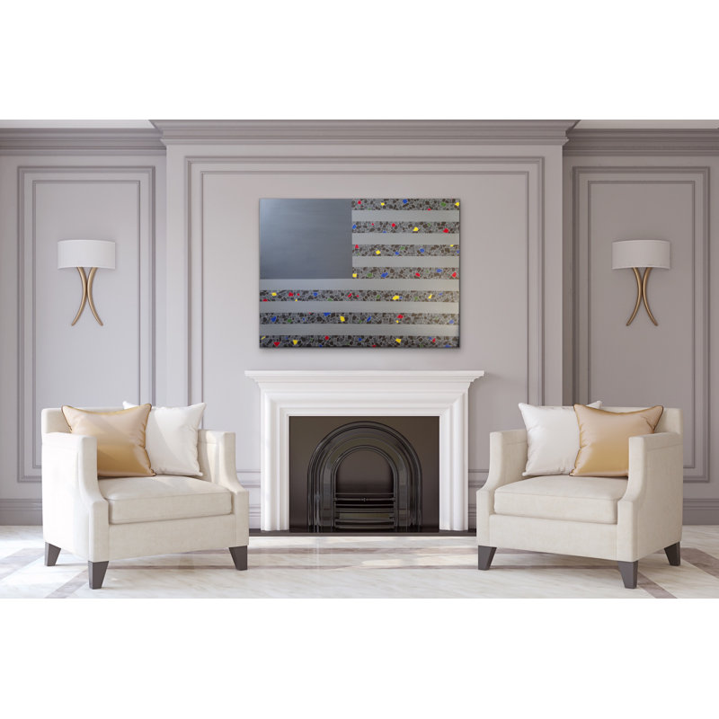 American Flag Painting by Eddie Bruckner