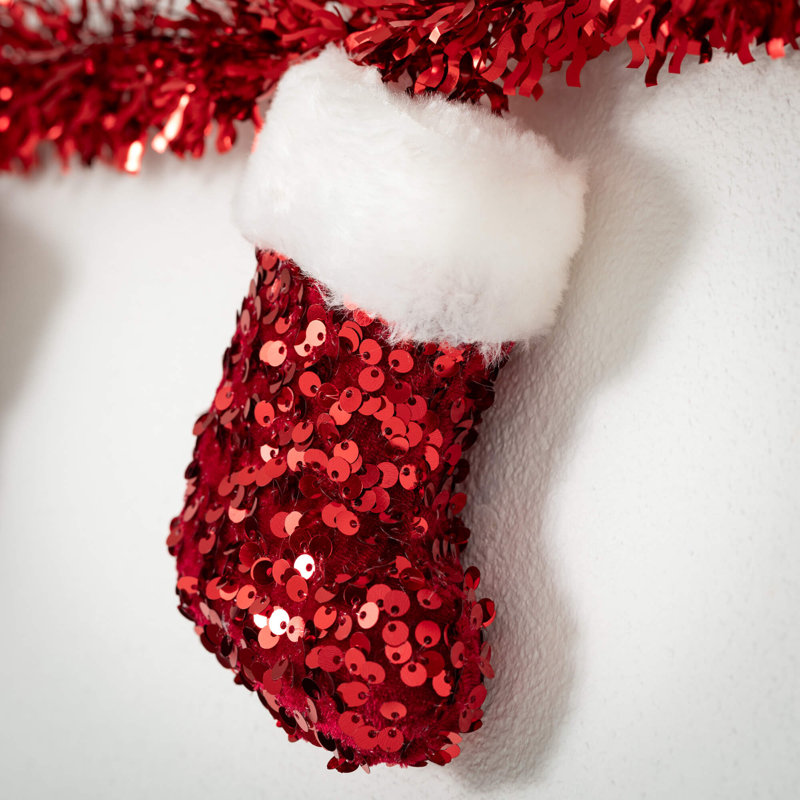 Guirlande 48 po Christmas Icon, rouge et blanc