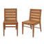 Chaise de salle à manger d'extérieur en bois d'acacia (ensemble de 2)