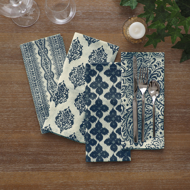 Ensemble de 24 serviettes de table Queanbeyan, Indigo