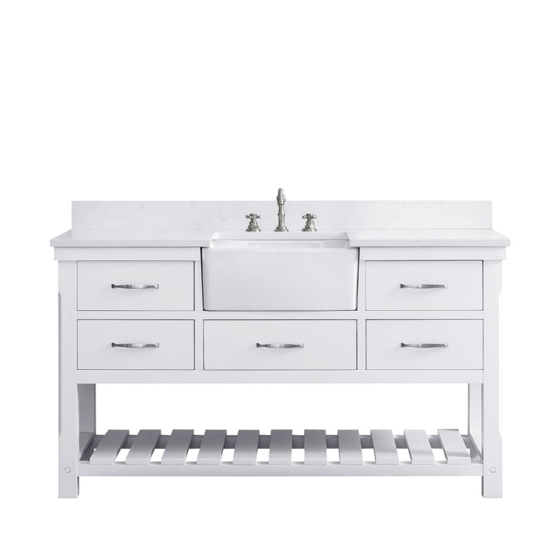 Ensemble de meuble-lavabo simple 60 po Curiel, Gris