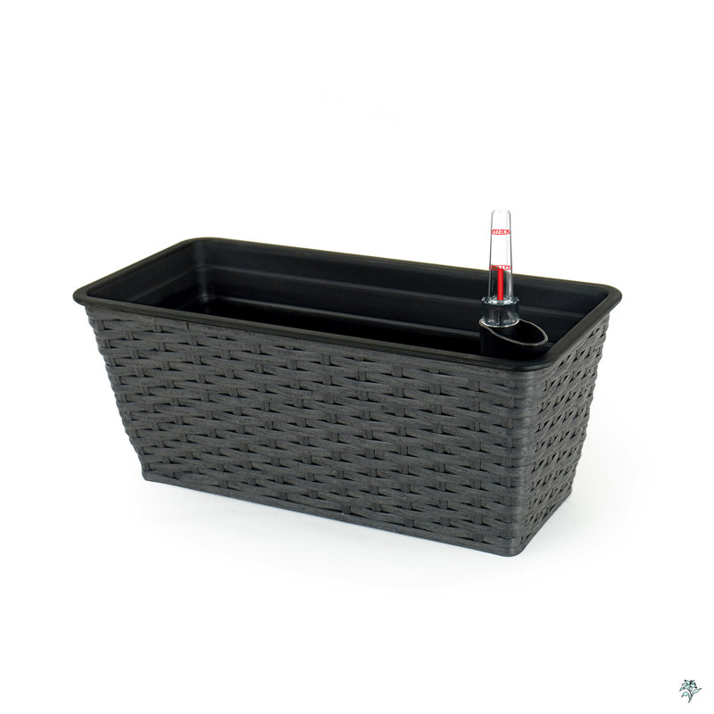 Annaleena 2-Pack Smart Self-watering Rectangle Planter Box, Espresso Brown