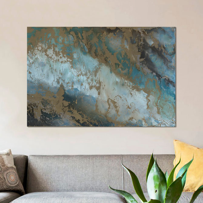 « mesmerized », impression sur toile, H 18 po x l 26 po x P 1,5 po, Toile avec cadre noir