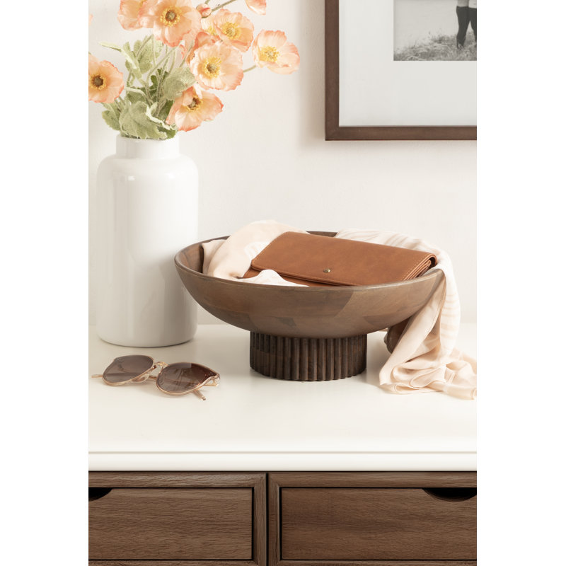 Bol décoratif rond en bois Rooks