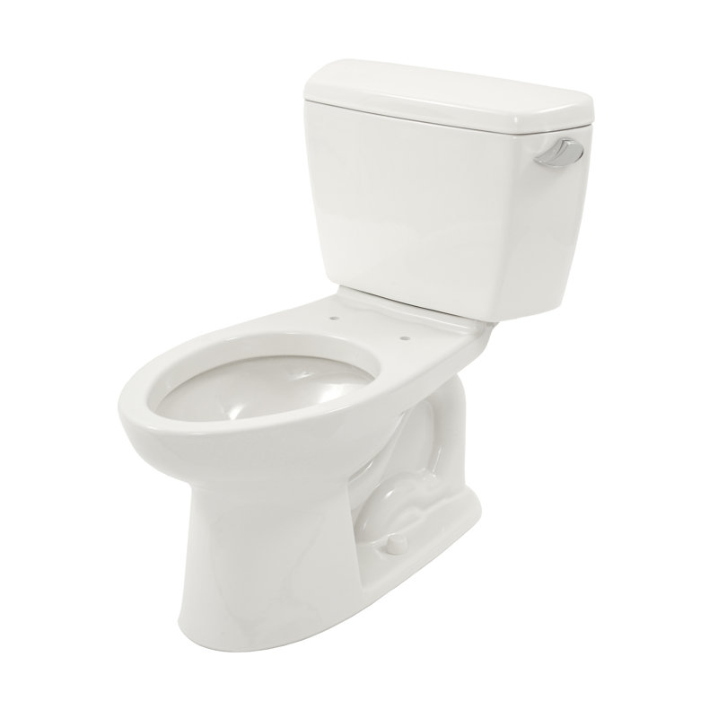 Drake® Elongated Two-Piece toilet (Seat Not Included), Cotton, Right-Hand, Gravity