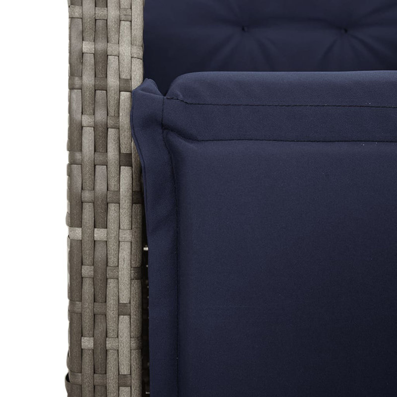 Ensemble de salle à manger de patio avec coussins 3 pièces Vidaxl