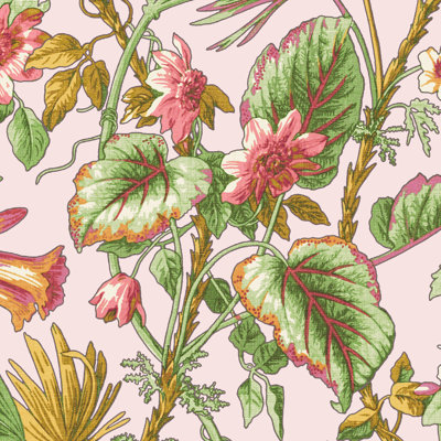Scm Tropical Floral Blush Linen Sample