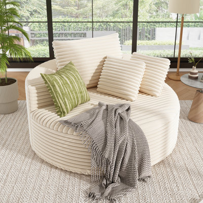 Fauteuil demi-tonneau rembourré Addisin