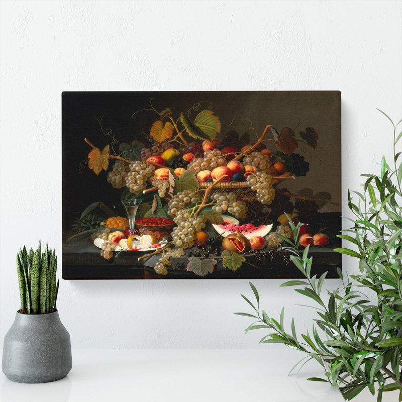Still Life with Flowers and Fruit Vol.7 by Severin Roesen - Wrapped Canvas, 35cm H x 50cm W x 3cm D
