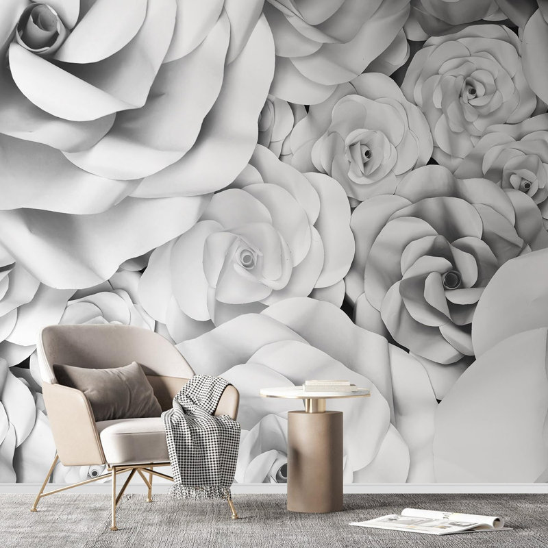Abstract Floral Peel & Stick Border, 108" L x 168" W