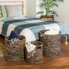 Wicker Baskets With Dividers