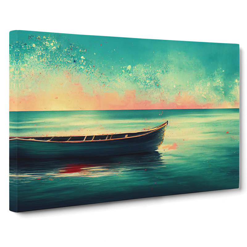 Boat Paint Splashed Vol.3 - Wrapped Canvas, 35cm H x 50cm W x 3cm D