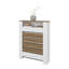 Couvercle de radiateur avec rangement, espace, économie de risque, chêne naturel et blanc-128522636