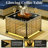 7- Person Outdoor Wicker Patio Conversation Furniture Set With Fire Pit Table-1061966997