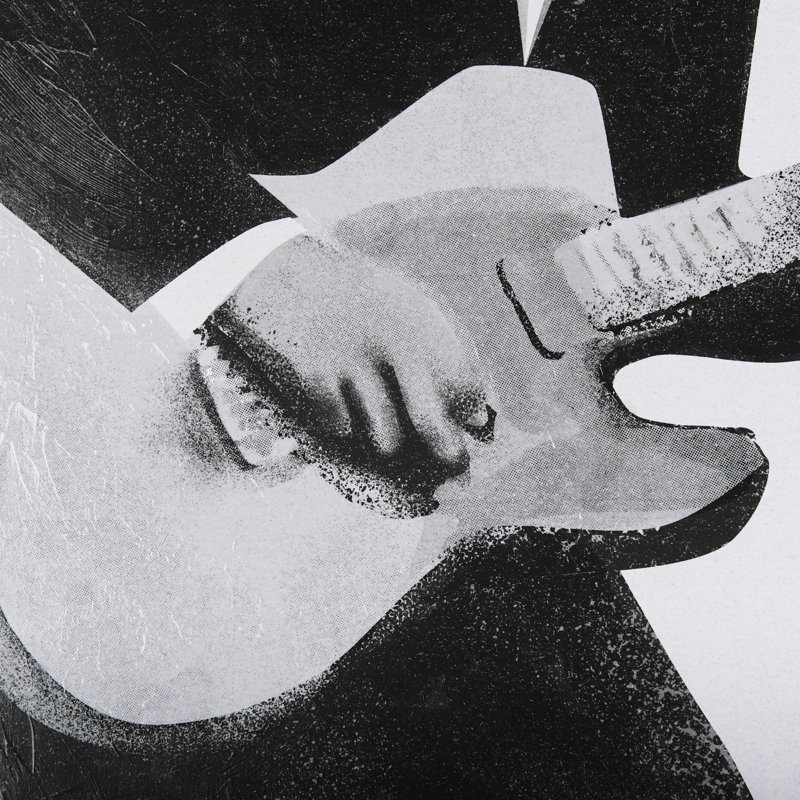 «A Dancing Night a Hand», reproduction d'art encadrée texturée matte sous verre, Une nuit dansante I