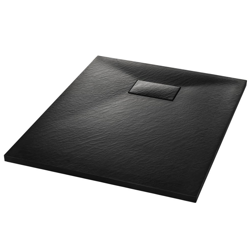 35.4'' W 27.6'' D Rectangular Single Shower Base, Black