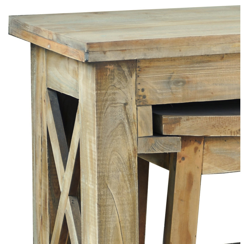 Levane 2 - Person Mahogany Solid Wood Top Trestle Dining Set