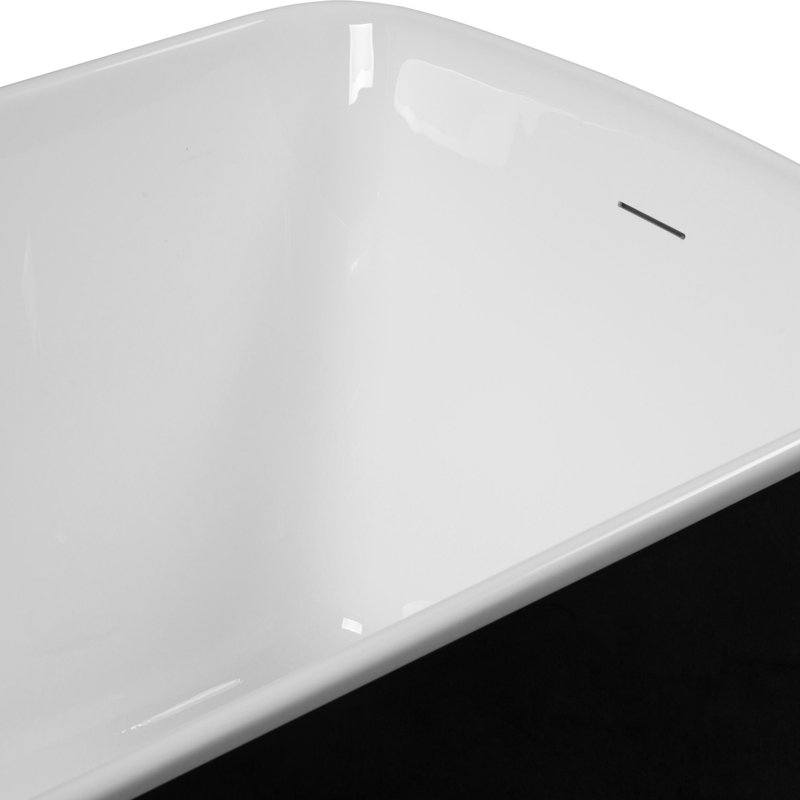 Square-shape Japanese Soaking Hot Tub, Black