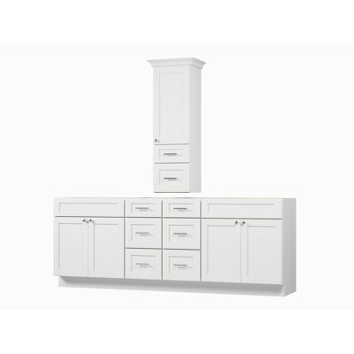 Meuble-lavabo double 90 po avec comptoir Disar