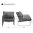 Mirsade 27.09'' W Leather Upholstered Accent Armchair with Removable Backrest-863224340