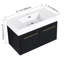 Meuble-lavabo de salle de bain avec lavabo - 36 po, extérieur en châtaignier noir, mobilier mural facile d'entretien inclus, conception élégante-874552391