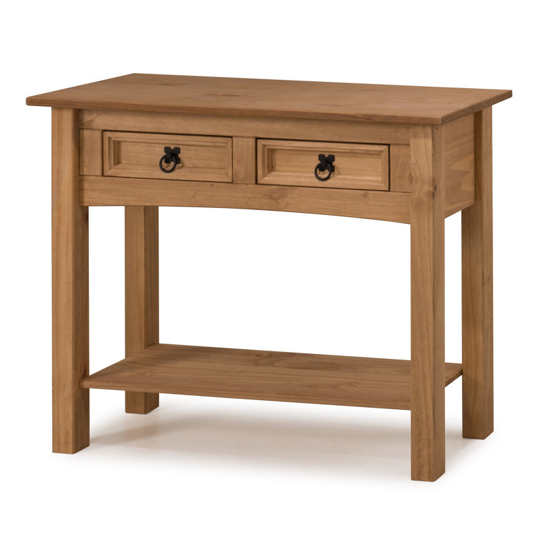 Palmea 88cm Solid Wood Console Table, Antique Wax