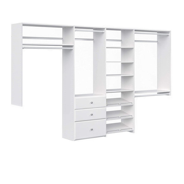 Rubbermaid Pantry 36 Closet Storage Organization System Kit, 4 Shelf  System for Pantry Storage, Silver