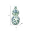 Vase de table 13 "en porcelaine ondulée blanche et bleue 13"