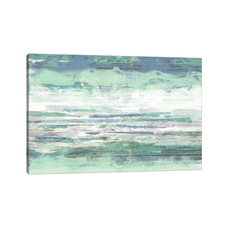 Seascape Striations I by Jennifer Goldberger - Wrapped Canvas Painting, 20.32 cm H x 30.48 cm W