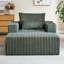 Fauteuil-lit en velours côtelé pour salon Army - 62,5 po avec repose-pieds amovible, moelleux et moderne, sans assemblage requis