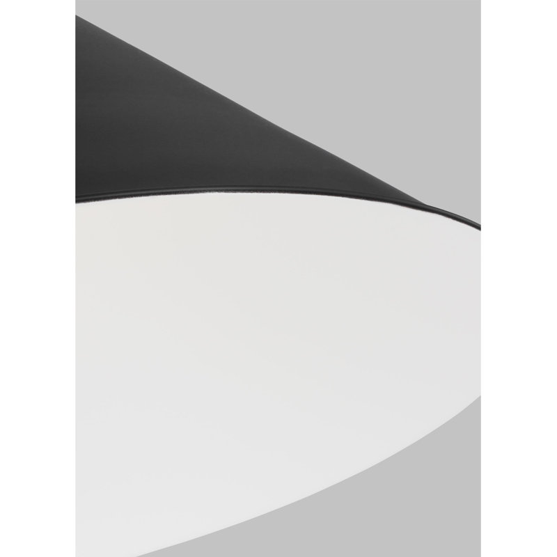 1 - Light Single Pendant, Midnight Black, Polished Nickel