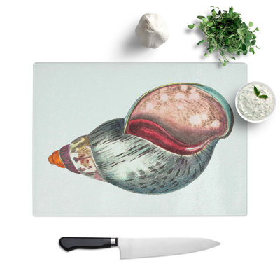 Tempered Glass Seashell Chopping Board